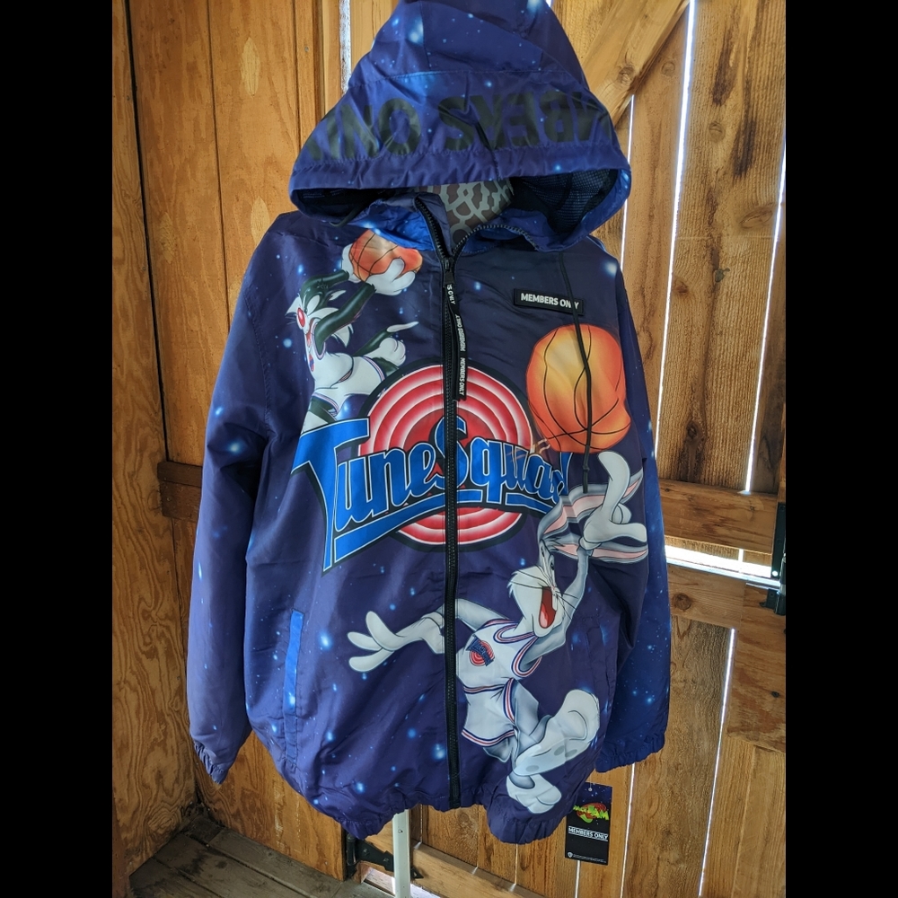 Members Only x Space Jam Windbreaker Jacket Size L Y2